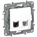 IEKETIKA Розетка двойная RJ11+RJ45 кат.5E UTP 6722521 белый IEK
