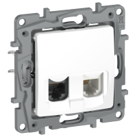 IEKETIKA Розетка двойная RJ11+RJ45 кат.5E UTP 6722521 белый IEK