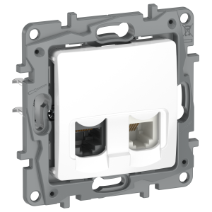 IEKETIKA Розетка двойная RJ11+RJ45 кат.5E UTP 6722521 белый IEK
