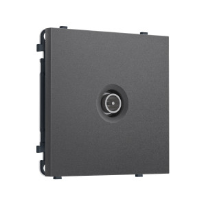 MS663005 Комплект механизма TV розетки оконечной экранированной SIGMA Антрацит серый 5-1000MHz 3dB QUANT PRO (SP6630, PR199)