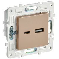 SKANDY Розетка USB A+C 3,1А SK-R14Sa песочный IEK