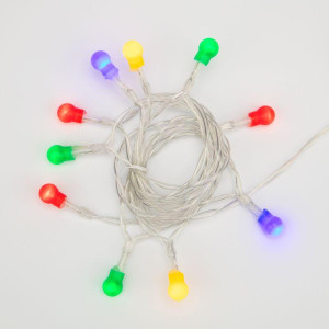 Гирлянда светодиодная Шарики 1.5м 10LED мультиколор 0.1Вт IP20 провод ПВХ прозр. элементы питания 2хAA (не в компл.) Neon-Night 303-092