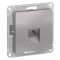 ATLASDESIGN РОЗЕТКА телефонная RJ11, механизм, АЛЮМИНИЙ ATN000381