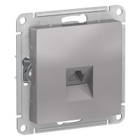 ATLASDESIGN РОЗЕТКА телефонная RJ11, механизм, АЛЮМИНИЙ ATN000381