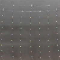 Гирлянда светодиодная Роса Светодиодный дождь 3х2м LED мультиколор 12Вт IP20 USB+пульт управления с крючками для крепления Neon-Night 315-879
