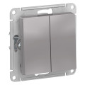 ATLASDESIGN AQUA 2-клавишный ВЫКЛЮЧАТЕЛЬ, IP44, сх.5, 10АХ, механизм, АЛЮМИНИЙ ATN440351