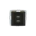 Розетка двойная USB -зарядка механизм Mono Electric Despina/ Larissa графит 500-002005-178