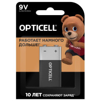 Элемент питания алкалиновый крона 6LR61 9В (блист. 1шт) Basic Opticell 5051003
