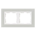 Рамка 2 поста Simon SIMON 82 NATURE, натуральное стекло, 82627-60
