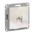 ATLASDESIGN РОЗЕТКА компьютерная RJ45 кат. 6A, механизм, ЖЕМЧУГ ATN000486