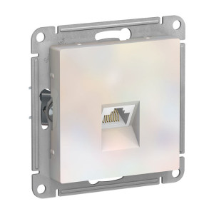 ATLASDESIGN РОЗЕТКА компьютерная RJ45 кат. 6A, механизм, ЖЕМЧУГ ATN000486