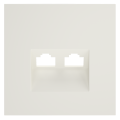 Накладка для розетки компьютерной двойной RJ45+RJ45 кат.6, S70 (хлопок)
