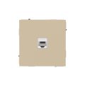 Компьютерная розетка RJ-45 без шторки, кат.5е одинарная, KANT, ванильный марципан