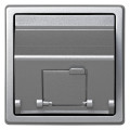 Адаптер на RJ45 Simon SIMON 73 LOFT, открытый монтаж, со шторками, алюминий, 73085-63