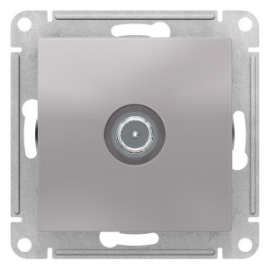 ATLASDESIGN TV РОЗЕТКА проходная 4дБ, механизм, АЛЮМИНИЙ ATN000392