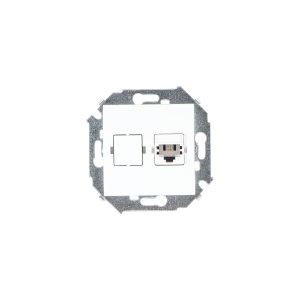 Розетка телефонная RJ11 Simon SIMON 15, скрытый монтаж, белый, 1591480-030
