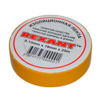 Изолента 19мм (рул.25м) желт. REXANT 09-2202