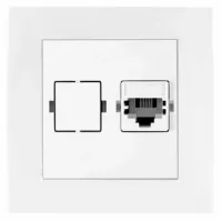 Розетка телефонная СП Simon15 RJ11 IP20 бел. Simon 1590480-030
