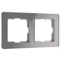 W0022704 Рамка на 2 поста Acrylic графит