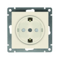 Розетка 1-м СП Афина 16А IP20 с заземл. защ. шторки механизм сл. кость ivory Universal A0049-I