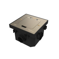 MultiDesk Лючок на 2 модуля IP44 с монтажной коробкой для бетонных полов НИКЕЛЬ, тип MDK20 MDK20202NC