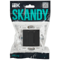 SKANDY Выключатель 3-клавишный 10А SK-V11G графит IEK