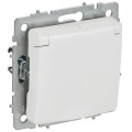 Розетка BRITE РСбш10-3-БрАБ 16А IP20 с заземл. защ. шторки с крышкой механизм арктич. бел. IEK BR-R16-16-K91