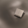 Клавиши для выключателя/переключателя двухклавишного, S70 Metal (платина)