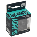 SKANDY Кнопка звонка с индикацией для отелей 10А SK-V17G графит IEK