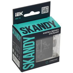 SKANDY Кнопка звонка с индикацией для отелей 10А SK-V17G графит IEK
