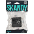SKANDY Розетка двойная TV+RJ45 кат.5E SK-A14G графит IEK