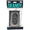 SKANDY Розетка 2-местная без заземления с защитными шторками 10А в сборе SK-R09N металл никель IEK