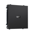 MS814030 Комплект механизма розетки HDMI 2.1 SIGMA Черный матовый 30V/900MS 4K-120HZ 8K-60Hz QUANT PRO (SP8140, PR223)