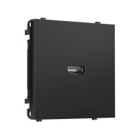 MS814030 Комплект механизма розетки HDMI 2.1 SIGMA Черный матовый 30V/900MS 4K-120HZ 8K-60Hz QUANT PRO (SP8140, PR223)