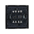 FORTE&PIANO Выключатель 2-клавишный проходной 10А FP507 сталь IEK