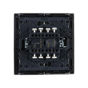 FORTE&PIANO Выключатель 2-клавишный проходной 10А FP507 сталь IEK