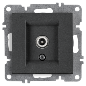 Arvia Electric, L/K Механизм, Розетка TV конц. с экраном, (графит)