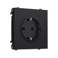 MS987010 Комплект механизма электрической розетки SIGMA Черный Мягкое касание 50Hz 2P+E с/з с/ш 16A-250V QUANT PRO (SP9870, PR141)