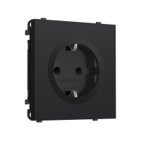 MS987010 Комплект механизма электрической розетки SIGMA Черный Мягкое касание 50Hz 2P+E с/з с/ш 16A-250V QUANT PRO (SP9870, PR141)
