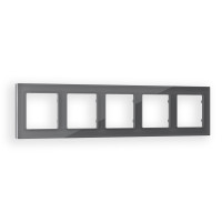 AF330655 Рамка ALFA Platos Антрацит серый Стекло органическое 5-ая AMBRELLA VOLT