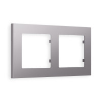 AF220502 Рамка ALFA Techno Сталь матовый 2-ая AMBRELLA VOLT