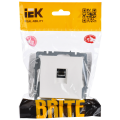 BRITE Розетка компьютерная RJ45 кат.6 РК11-БрЖ жемчуг IEK