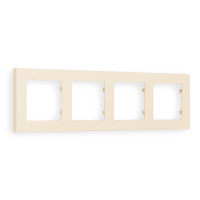 AF220334 Рамка ALFA Techno Бежевый матовый 4-ая AMBRELLA VOLT