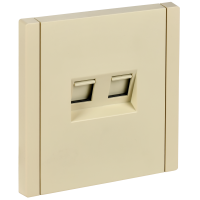 FORTE&PIANO Розетка двойная RJ11+RJ45 кат.5E FP435 ваниль IEK