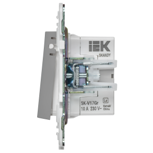 SKANDY Кнопка звонка с индикацией для отелей 10А SK-V17Gr серый IEK