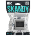 SKANDY Розетка компьютерная двойная RJ45 кат.5E SK-K03N металл никель IEK