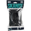 SKANDY Розетка 2-местная с заземлением с защитными шторками 16А в сборе SK-R07G графит IEK