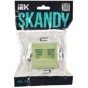 SKANDY Розетка компьютерная двойная RJ45 кат.6 SK-K04G мятный IEK