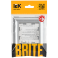 BRITE Рамка 1-местная РУ-1-Бр алюминий/алюминий IEK