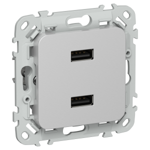 FLITE Розетка USB A+A 3,1А РЮ-2-ФлА алюминий IEK